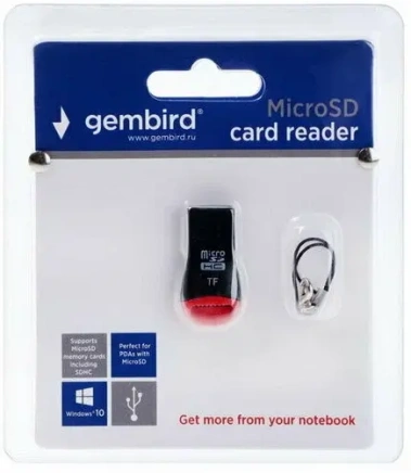 Картридер Gembird FD2-MSD-1 USB 2.0  - фото в интернет-магазине Арктика