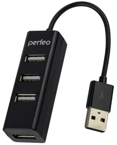 Концентратор USB 2.0 Perfeo (PF_A4525) (PF-HYD-6010H) черный - фото в интернет-магазине Арктика