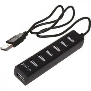 Концентратор USB 2.0 Perfeo (PF_C3227) (PF-H035) черный - фото в интернет-магазине Арктика