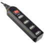 Концентратор USB 2.0 Perfeo (PF_A4884) (PF-HYD-6001H) (черный)