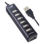Концентратор USB 2.0 Perfeo (PF_C3225) (PF-H034) черный