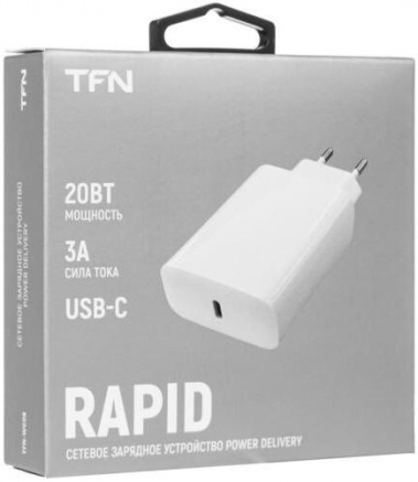 Зарядное устройство TFN PD 20W White без кабеля (TFN-WC09)* - фото в интернет-магазине Арктика