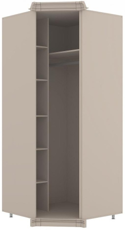 Спальня "Адажио" (АГ-231.01) шкаф угловой (кашемир серый) - Ангстрем - фото в интернет-магазине Арктика