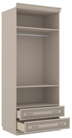 Спальня "Адажио" (АГ-201.04) шкаф 2-х дв с ящ (кашемир серый) - Ангстрем - фото в интернет-магазине Арктика