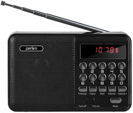 Радиоприемник Perfeo Palm black (i90-BL) PF_A4870 - фото в интернет-магазине Арктика