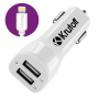 Автомоб. зарядное устройство для USB Krutoff CCH-01L Lighting (03570) белое