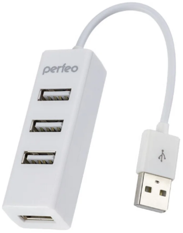 Концентратор USB 2.0 Perfeo (PF_A4526) (PF-HYD-6010H) белый - фото в интернет-магазине Арктика