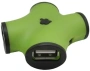 Концентратор USB 2.0 CBR CH-100 (4 порта) (зеленый)
