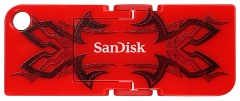 Флеш диск Sandisk 16 Gb USB 2.0 Cruzer Pop Tribal (красная) - фото в интернет-магазине Арктика