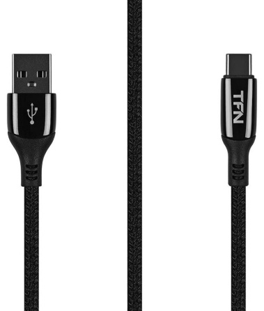 Кабель TFN USB-Type-C 1.2m Black (TFN-C-BLZ-AC1M-BK) - фото в интернет-магазине Арктика