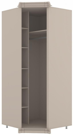 Спальня "Адажио" (АГ-231.02) шкаф угловой с зерк (кашемир серый) - Ангстрем - фото в интернет-магазине Арктика