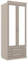 Спальня "Адажио" (АГ-201.04) шкаф 2-х дв с ящ (кашемир серый) - Ангстрем