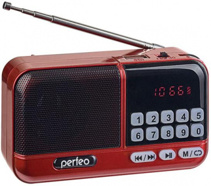 Радиоприемник Perfeo Aspen Red (i20) PF_B4058 - фото в интернет-магазине Арктика
