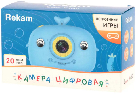 Цифровой фотоаппарат Rekam iLook K430i Blue - фото в интернет-магазине Арктика