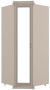Спальня "Адажио" (АГ-231.02) шкаф угловой с зерк (кашемир серый) - Ангстрем