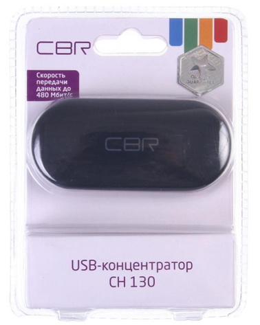 Концентратор USB 2.0 CBR CH-130 (4 порта) - фото в интернет-магазине Арктика