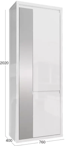 Прихожая "Норден" СТЛ.413.01 шкаф 2-х дверный (белый) - Столлайн - фото в интернет-магазине Арктика