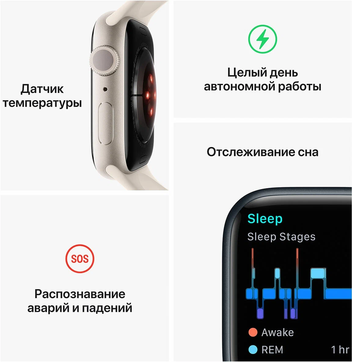 Смарт-часы Apple Watch S8 45mm Silver (серебро) White Sport Band (MP6N3) -  купить по выгодной цене во Владикавказе