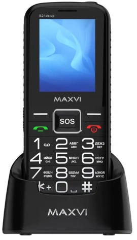 Мобильный телефон Maxvi B21ds up Black - фото в интернет-магазине Арктика