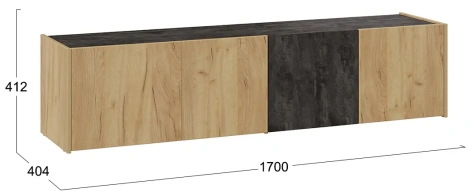 Тумба под ТВ "Рокс" тип 1 (дуб крафт золотой/каменный уголь) - Три Я - фото в интернет-магазине Арктика