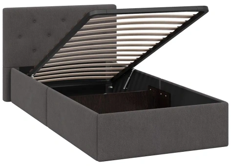 Спальня "Тейлор" кровать 90*190 (Велюр Neo Серый) - Три Я - фото в интернет-магазине Арктика