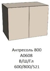 "ПРАГА" Джей антресоль 800 мм A0608 сатин - Евромебель - каталог товаров магазина Арктика
