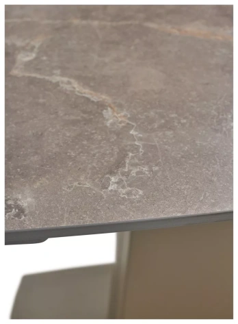 Стол обеденный BALDE 140 (MATT LATTE STONE SOLID CERAMIC/TAUPE) - М-Сити - фото в интернет-магазине Арктика