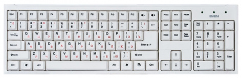 Клавиатура Sven 303 Standard (белая) USB - фото в интернет-магазине Арктика