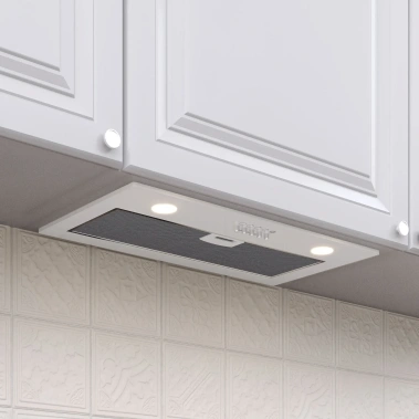 Вытяжка Krona KATE 600 GLASS WHITE PB K - фото в интернет-магазине Арктика