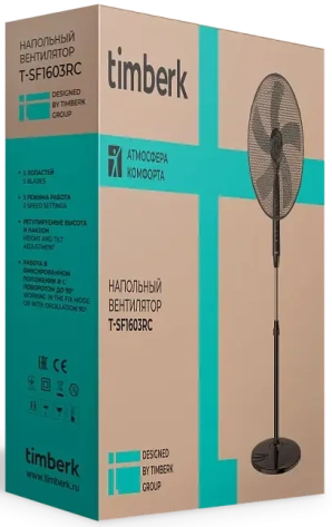 Вентилятор напольный Timberk T-SF1603RC Черный - фото в интернет-магазине Арктика