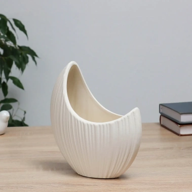 Ваза керамика настольная "Полумесяц" 10631744 21 см - Сима-ленд - фото в интернет-магазине Арктика