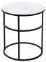 Стол журнальный Френсис (Белый мрамор, стекло/ черный) - М-Сити