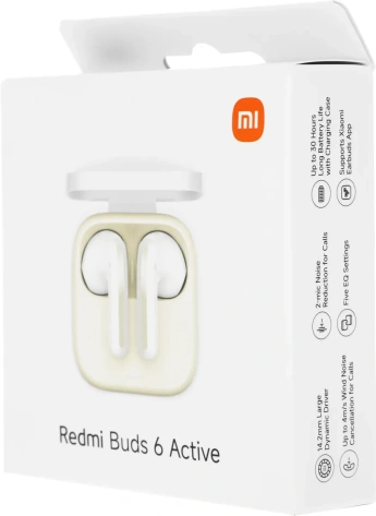 Наушники Xiaomi Redmi Buds 6 Active White (BHR8391GL) TWS - фото в интернет-магазине Арктика