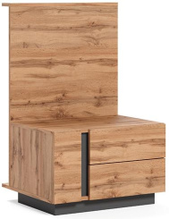 Спальня "Тахо" тумба прикроватная (Дуб Вотан/Графит) - Мебельград - каталог товаров магазина Арктика