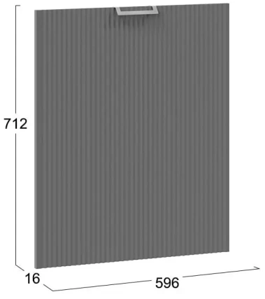 Кухня "Кимберли" фасад для посудомоечной машины (1Ф6П/титан) - Три Я - фото в интернет-магазине Арктика