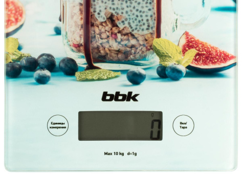 Весы кухонные BBK KS102G лазурный - фото в интернет-магазине Арктика