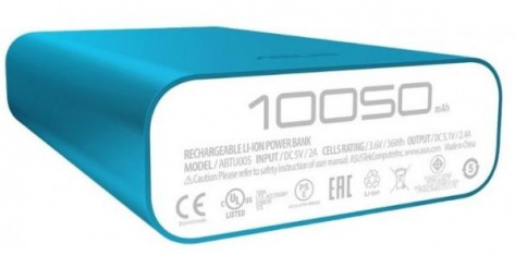 Портативный аккумулятор ASUS ZenPower (90AC00P0-BBT079) (голубой) 10050 мАч - фото в интернет-магазине Арктика