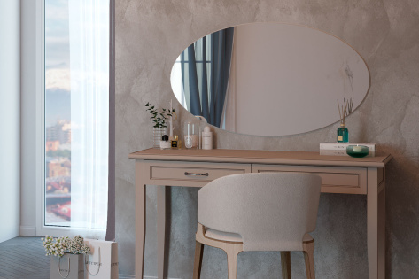 Спальня "Адажио" (АГ-602.00) зеркало (кашемир серый) - Ангстрем - фото в интернет-магазине Арктика