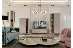 Гостиная "Дольче" (Кашемир серый+Трюфель коричневый) - Ангстрем - каталог товаров магазина Арктика