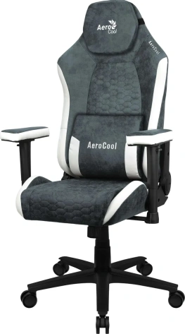 Кресло для геймеров Aerocool Crown AeroSuede Steel Blue (синее) - фото в интернет-магазине Арктика
