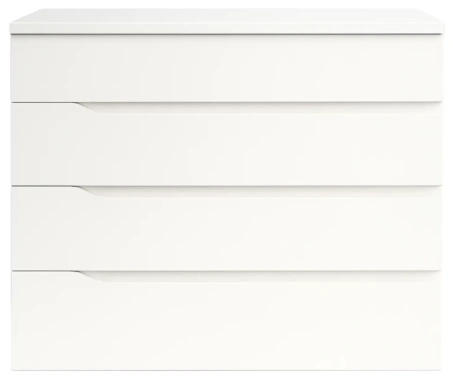 "ПРАГА" Джей комод левый 1000 мм K0910L белый - Евромебель - фото в интернет-магазине Арктика