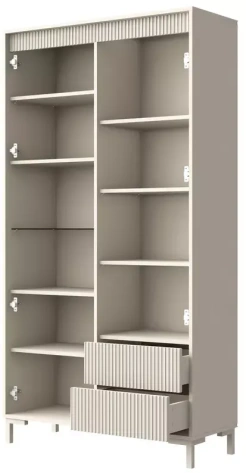 Гостиная "Свейн" 479.04 шкаф со стекл. (Кашемир серый) - Столлайн - фото в интернет-магазине Арктика