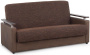 Диван "Лира-3" (Мистик куба корич/домус шоколад/кофе стурк.мат) - Мебельград