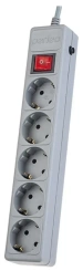 Сетевой фильтр Perfeo Power+ PF_A4661, 3,0м, 5 розеток, серый (PF-PP-5/3,0-G) - каталог товаров магазина Арктика
