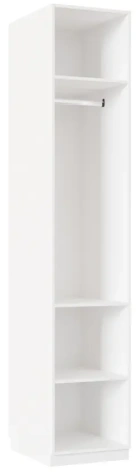 Спальня "Дольче" (ДЛ-210.13_левый) шкаф 1 дверн (Белый премиум) - Ангстрем - фото в интернет-магазине Арктика