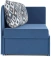 Диван "Фан" (01) синяя/подушки ромб синий - Столлайн - фото в интернет-магазине Арктика