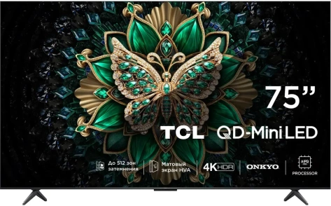 Телевизор TCL 75C6K UHD Smart TV - фото в интернет-магазине Арктика