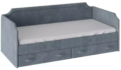 Детская "Кантри" ТД-308.12.02 Т1 кровать 90*200 (замша синяя) - Три Я - каталог товаров магазина Арктика