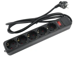 Сетевой фильтр Perfeo Real Power PF_E1499, 1,8м, 5 розеток, 16А, 3500 Вт, черный - каталог товаров магазина Арктика