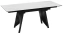 Стол обеденный "Шелдон" тип 1 (черный муар/керамика матовая белый мрамор) - Три Я - фото в интернет-магазине Арктика